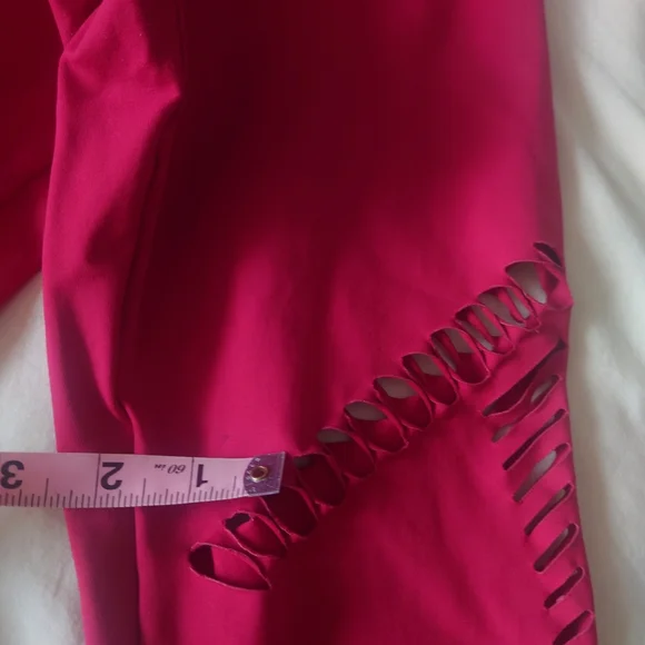 Red Supplex CAJUBRASIL Fitness Lazer Cut Open Back Jumpsuit S Brazil - Picture 8 of 11